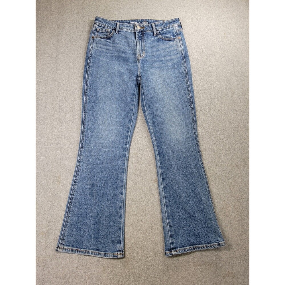 Old Navy Jeans Womens 6 30x25.5 Vintage Flare Cropp Blue High Rise Stretch Boho‎